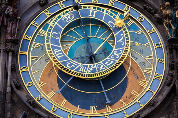 What does the Prague Astronomical Clock do?